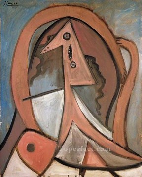 Femme assise1 1923 Cubismo Pinturas al óleo